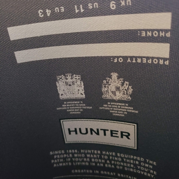 Hunter Tall Gray Refined CREEPER Rubber Rain Boots - Picture 3 of 8